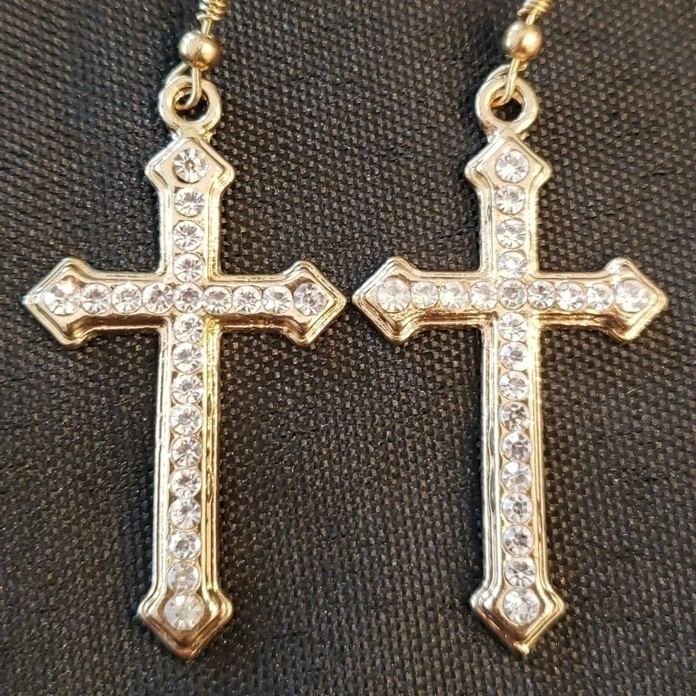 Cross Rhinstone Earings